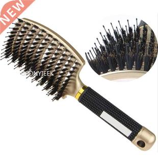 Hair Brush Scalp Massage Comb Hairbrush Bristle&Nylon Wo