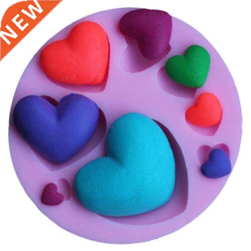 Pink Heart Form Cake Mold Sugar Mold Silicone Mold Baking