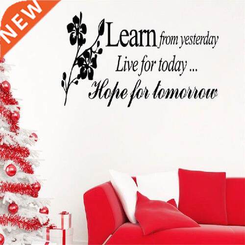 New Home Room Decor Wall Stickers Learn From Yesterday