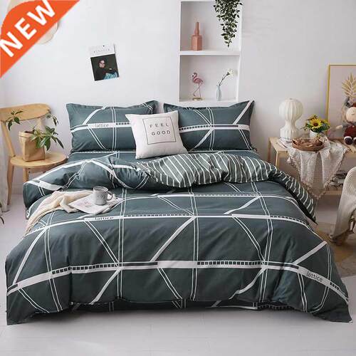 Washed Cotton Four-Piece Quilt Cover Quilt Single Bedding