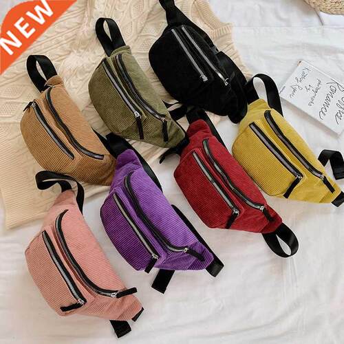 Corduroy Waist Bag Designer Zipper Chest Bag Sport Travel G