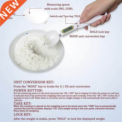*Kitchen Food Scale High Precision Weighing Spoon for Portio