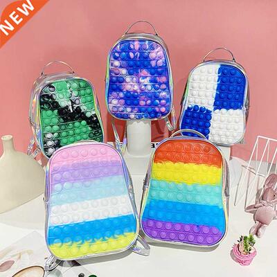 Backpack Pop Pu Bubble Finger Toys School Bag Adult Anti S
