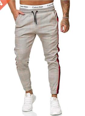 High Quality Men's Stripe Pants Casual Loose Pencil Pants Me