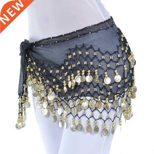 Lady Women Belly Dance Hip Scarf Accessories 3 Row Belt Skir