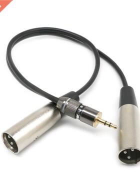 3.5mm 1/8 Stereo Plug Jack to XLR Male Stereo Breakout Cable
