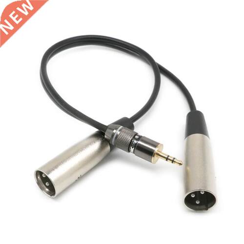 3.5mm 1/8 Stereo Plug Jack to XLR Male Stereo Breakout Cable
