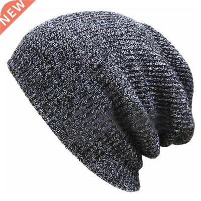 Unisex Knit Baggy Beanie Winter Hat Outdoor Skiing Slouchy C