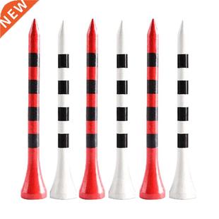 100pcs/Bag Bamboo Golf Tees Wite Red With Black Stripe Mark