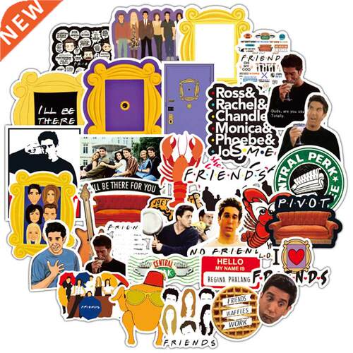 50PCS TV Show Friends Stickers  Skateboard Fridge Guitar