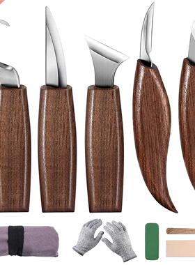 9Pcs Wood Carving Tools Set Chisel Woodworking Cutter Hand T