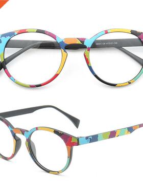 Vintage Women Round Glasses Frames Men Optical Eyeglass Fram
