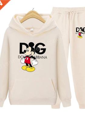 2022 Mickey Cotton Print Spring and Autumn Men's and Women's