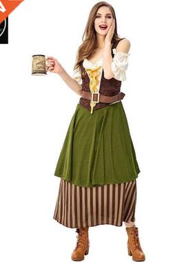 Halloween costumes Oktoberfest costumes beer girl women's pu