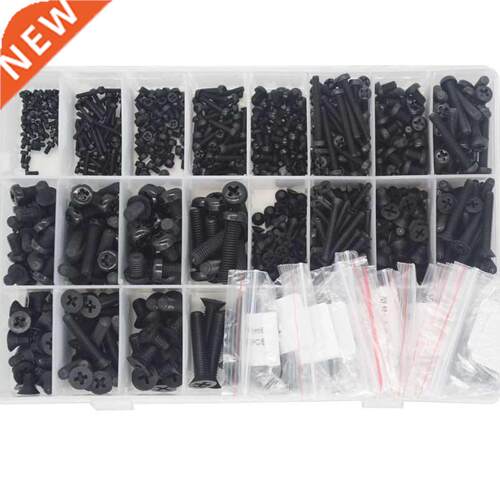 Black Nylon Phillips Pan Flat Head Machine screw Nut Flat Wa