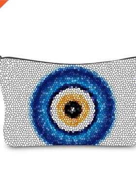 Ant-splash Cosmetc Bag Evl Eye Prnted Travel Storage Bag
