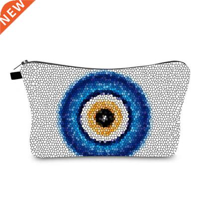 Ant-splash Cosmetc Bag Evl Eye Prnted Travel Storage Bag