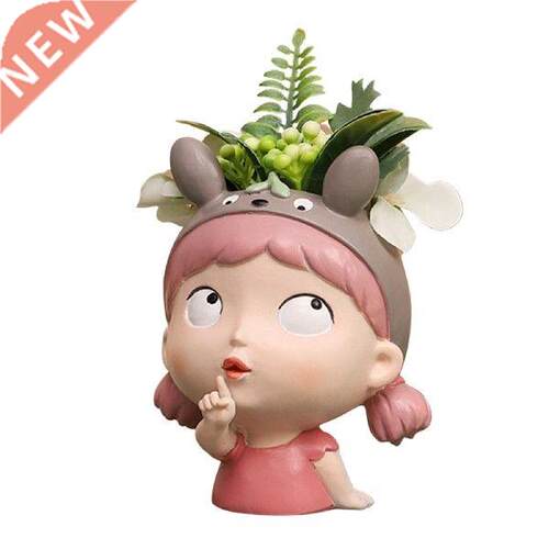 Girl Succulent Flower Planter Female Flower Pot Resin