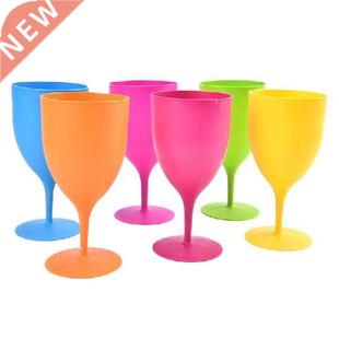 6pcs/set of Frosted Plastic Wine Glasses Cocktail Champagne