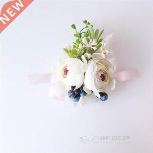 Boutonniere Buttonhole Wedding Corsage Bracelet Flowers Brid