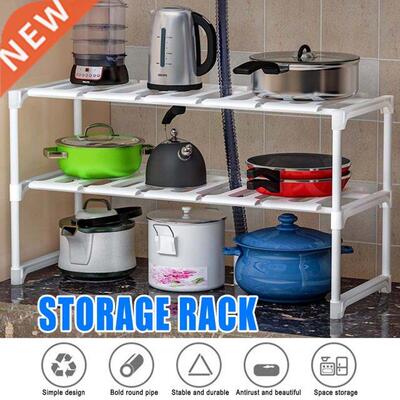 Adjustable Shelf Detachable Rack Kitchen Tableware Shelves H