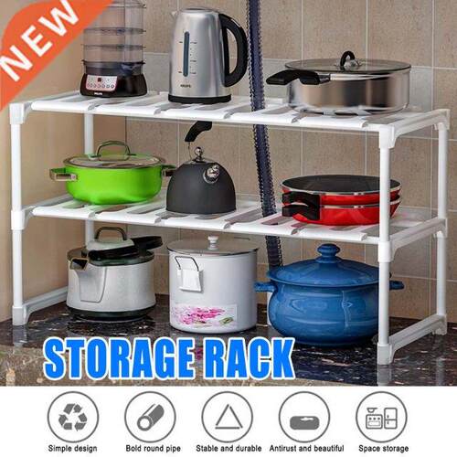 Adjustable Shelf Detachable Rack Kitchen Tableware Shelves H