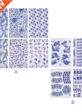 Pottery Ceramic Decals ,Blue Underglazed Transfer Colored