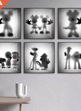 Art Paintings Like Smoke Cartoon Posters and Black and Whit