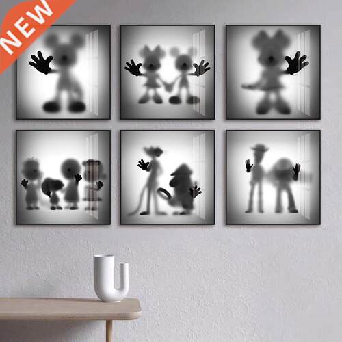 Art Paintings Like Smoke Cartoon Posters and Black and Whit