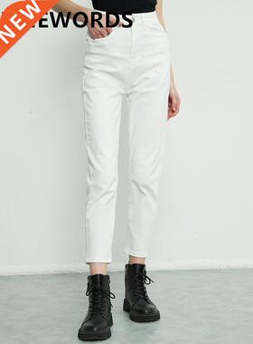 FINEWORDS 2022 New Spring White Jeans For Women Casual Baggy