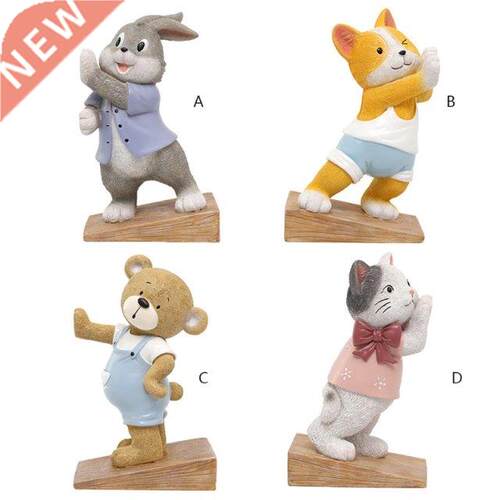 Creative Cartoon Animal Door Stop Cute Resin Bunny Dog Bear