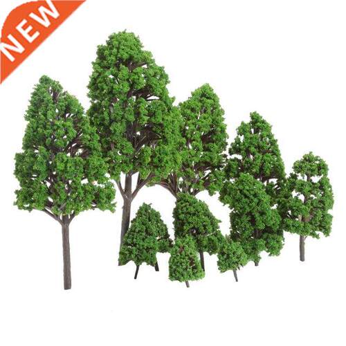 12PCS Assorted Scale 1:50 Model Tree Train Park Railway Scen