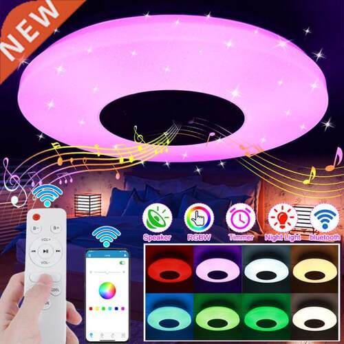 2021 New Upgrade 200W LED Music Ceiling Lamp 34cm RGBW Bedr