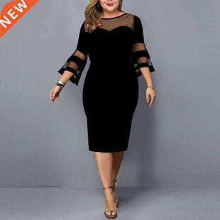 Plus Size Dresses for Women 4xl 5xl 6xl Casual Solid Large P