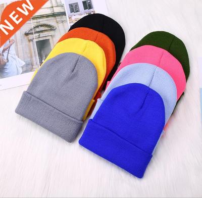 Winter Hats for Unisex New Beanies Knitted Solid Cute Hat La