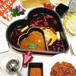Chinese heart shaped love mandarin duck two-flavor soup