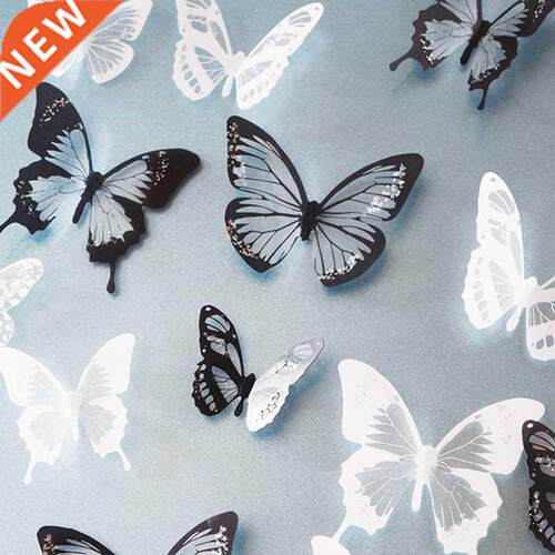 18Pcs/Set 3d Crystal Butterfly Wall Stcker Beautful Butter