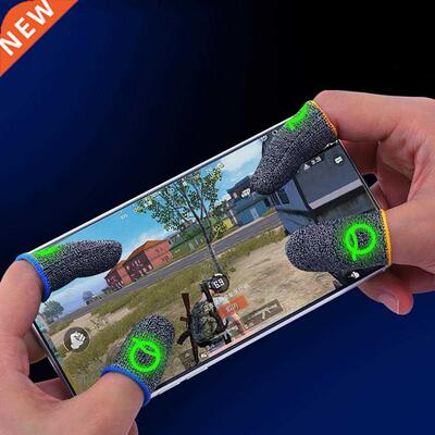 2Pcs Anti-sweat Game Finger Cots Touch Screen Thumb Protecto