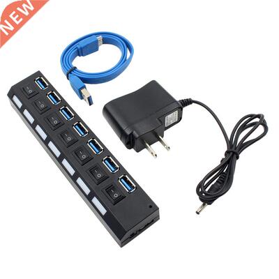 USB 3.0 Hub Speed with Separate Seven Ports Compact Lightwei