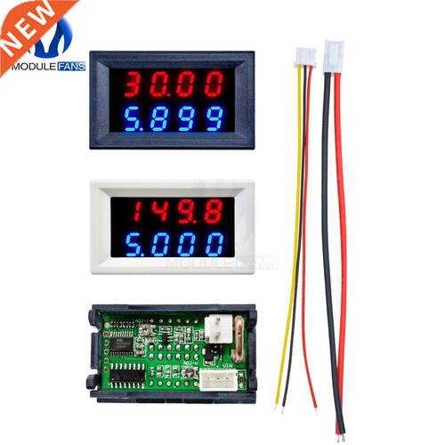 Red Blue Dual Digital LED AMP Display DC Voltmeter Ammeter 4