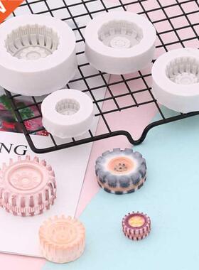 4pc/Set Tires Wheel Silicone Fondant Cake Molds Chocolate