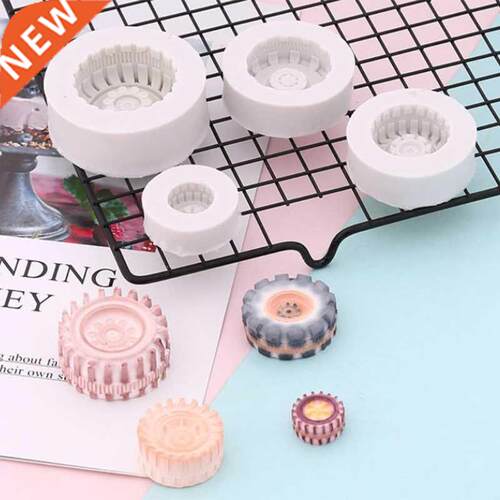 4pc/Set Tires Wheel Silicone Fondant Cake Molds Chocolate