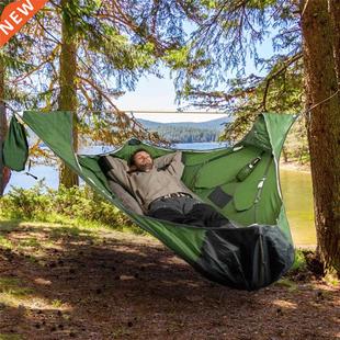 Outdoor Flat Sleep Hammock Tent Suspension Kit Camping Hammo