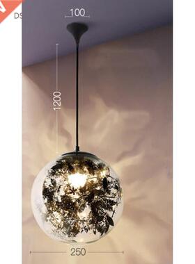 Modern Carved Glass Pendant Lights Fixtures Minimalist Bedro