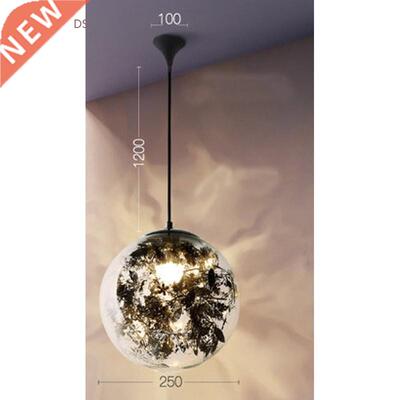 Modern Carved Glass Pendant Lights Fixtures Minimalist Bedro