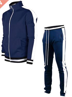 New Winter Casual Solid Sets Stripe Tracksuits Sportswear Sw