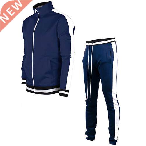 New Winter Casual Solid Sets Stripe Tracksuits Sportswear Sw