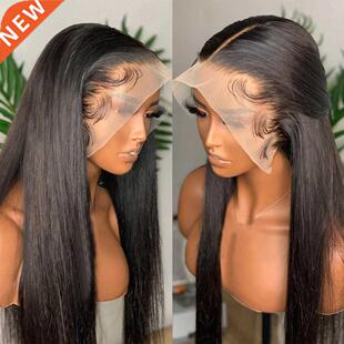 13x6 Bone Straight Lace Front Human Hair Wigs Peruvian Trans