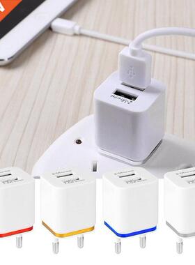 Universal US/EU Plug 2 /4 Ports USB Wall Charger Portable Tr