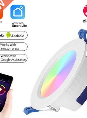 Tuya Zigbee .0 Smart LED Downlight RGBCW 10W/12W Round